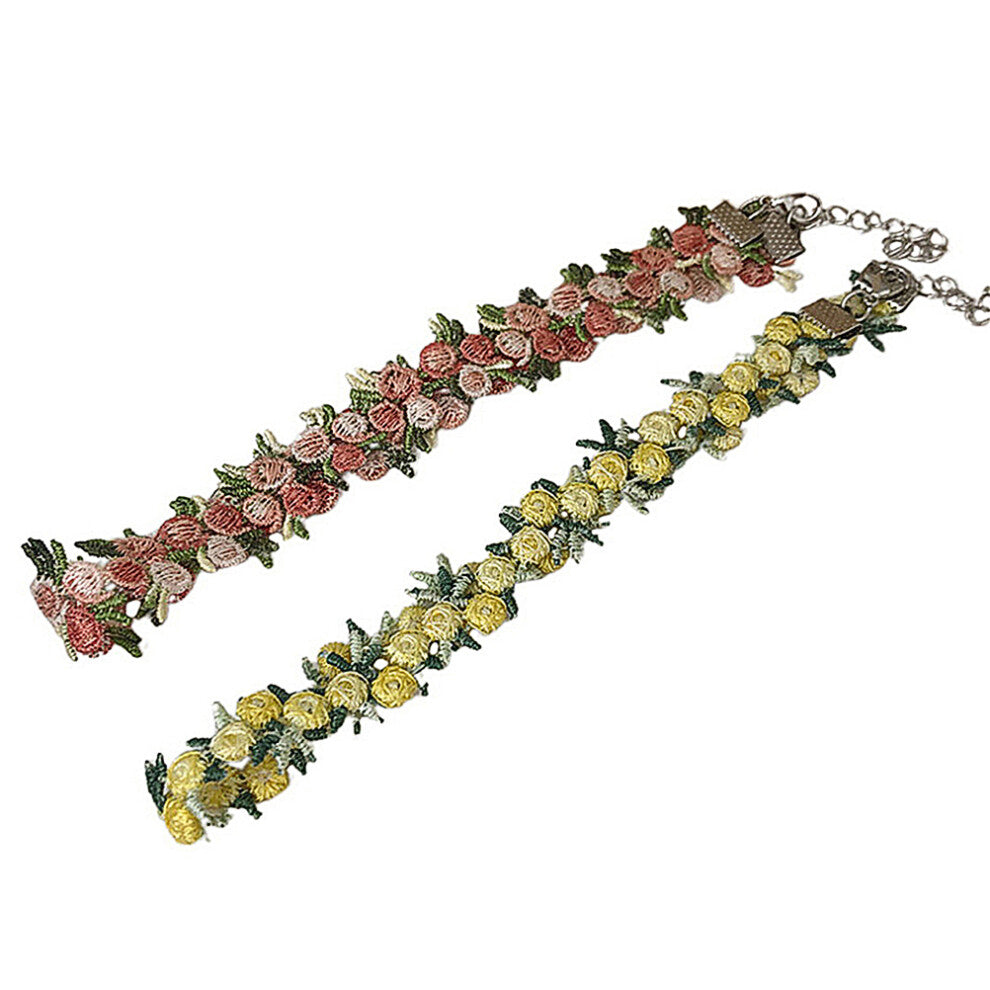 Flower Collar Necklace Rose Choker Girls Jewellery Miss Creative
