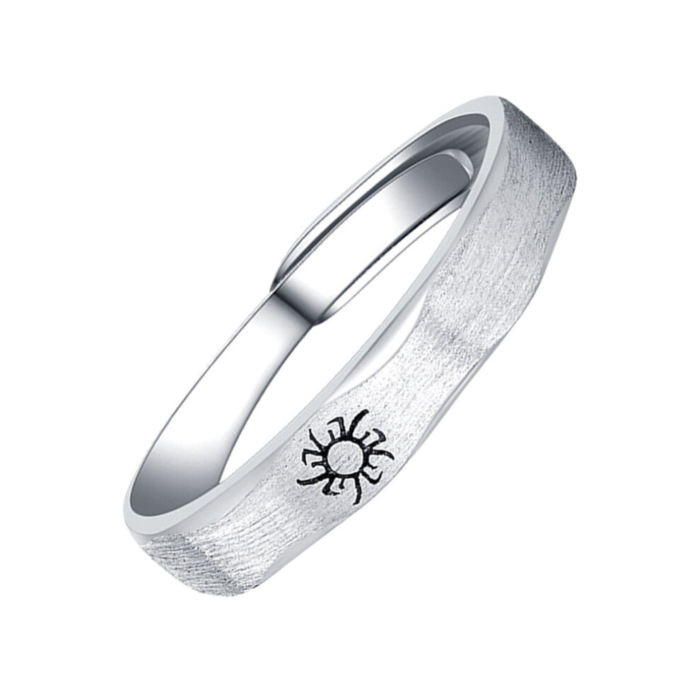 Couple Ring Set Silver Adjustable Jewelry Ring For Engagement Festival