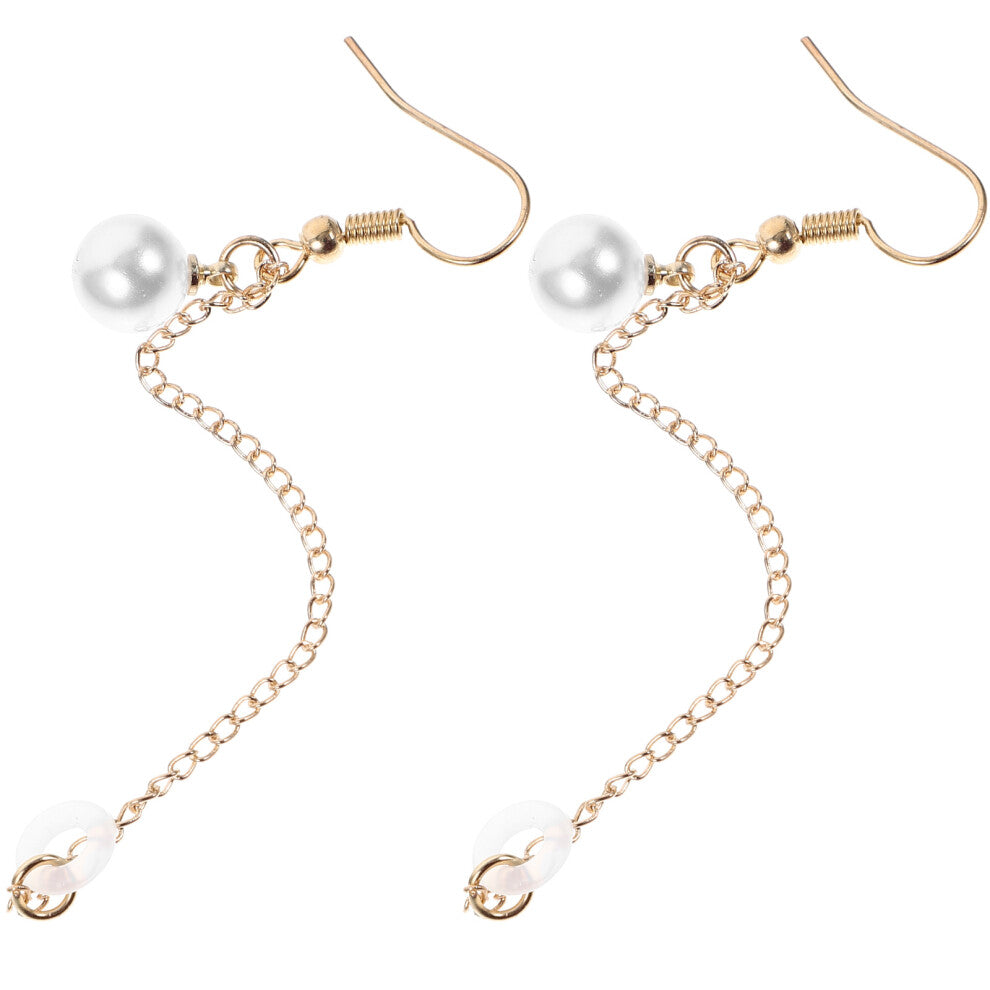 Golden Earbud Holder Alloy 1 Pair 4.9x0.2x0.2in