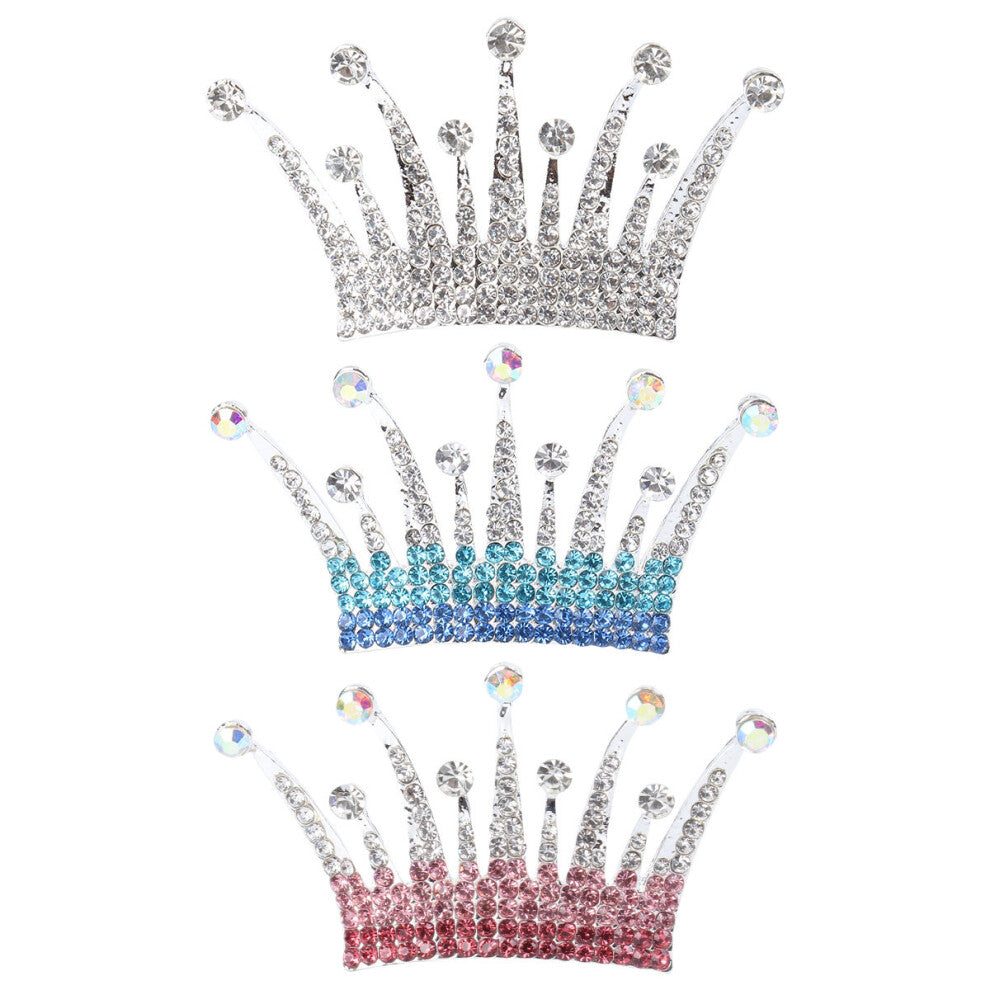 3 Pcs Children'S Crown Hair Accessories Lovely Headwear Shaped Comb