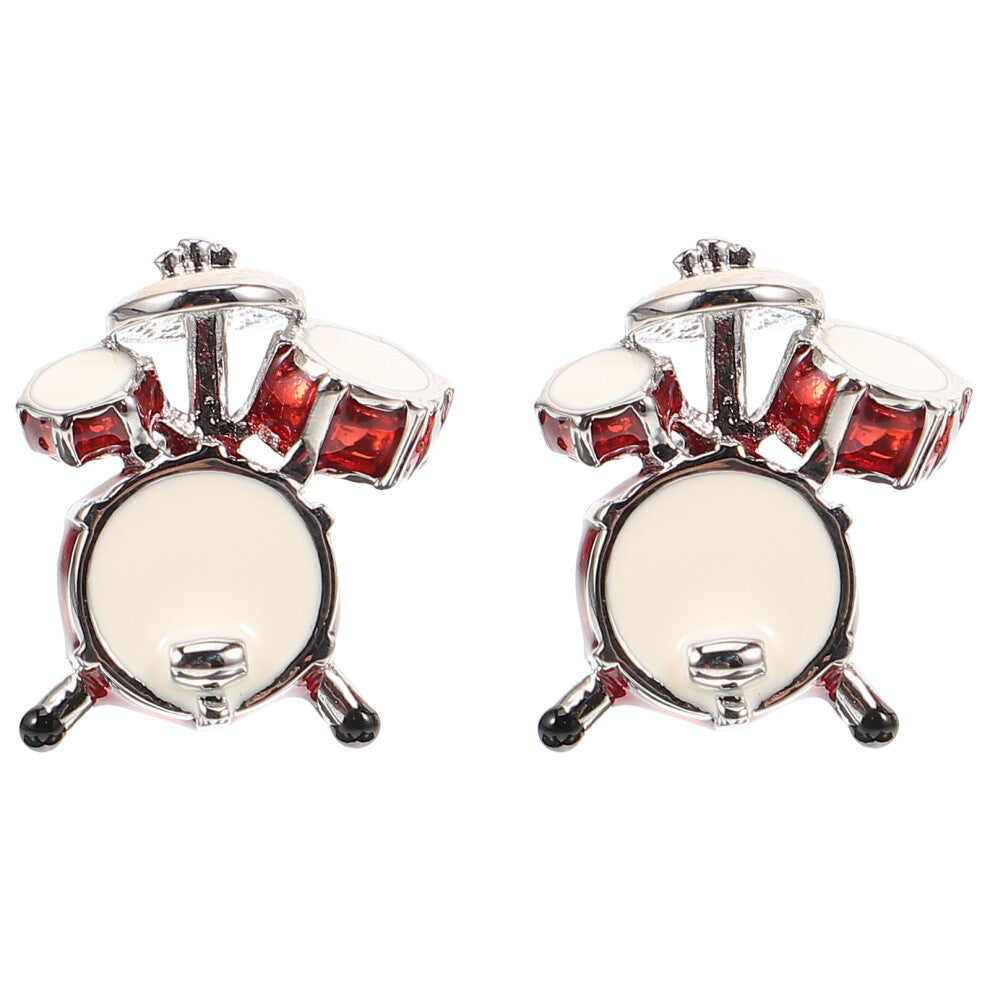 2pcs Drum Cufflinks Fashion Brass
