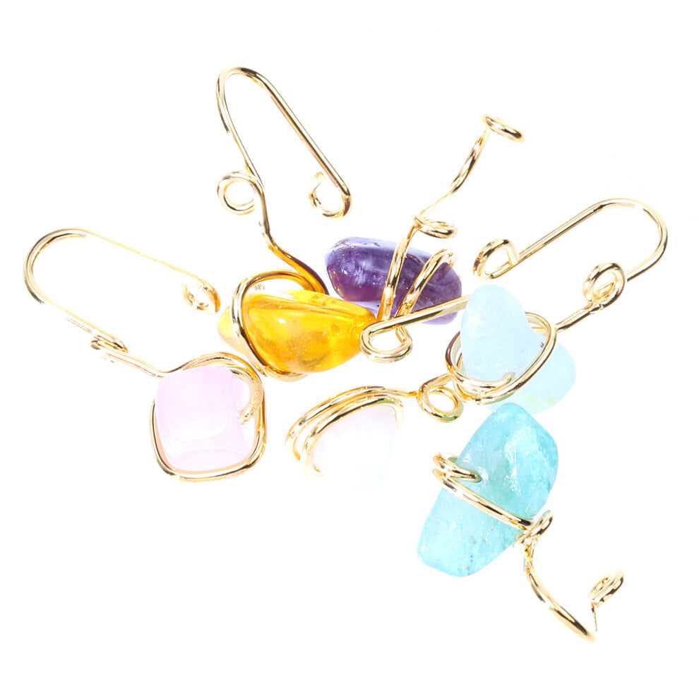 Nose Jewellery For Women Nose Cuffs Green Stone 6pcs