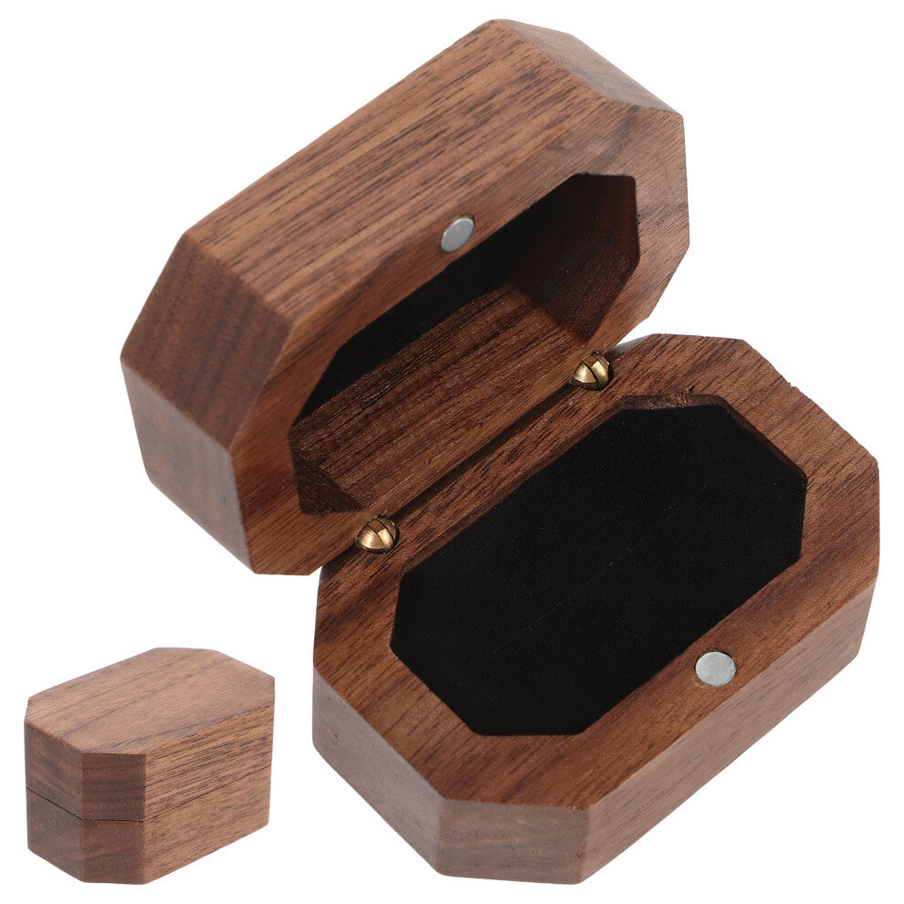 2 Pieces Small Trinket Box Engagement Case Vintage Earrings