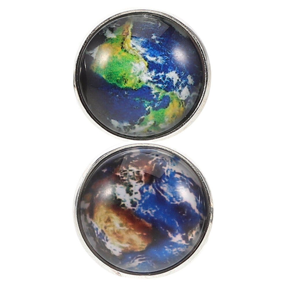 Raindrops Mens Cufflinks World Globe Jewelry Metal 1 Pair