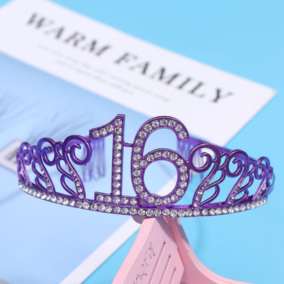 Birthday Crown Hair Accessories Women Adult Banquet Number Decoration