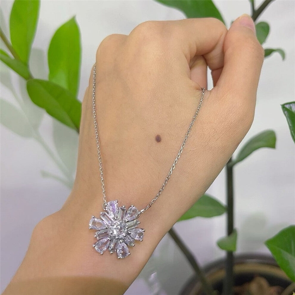 (Agate) Original 2025 Clover Earring Trendy Crystal Jewelry Set for Women Flower Clover Necklace Bracelet Jewelry Party Accessories