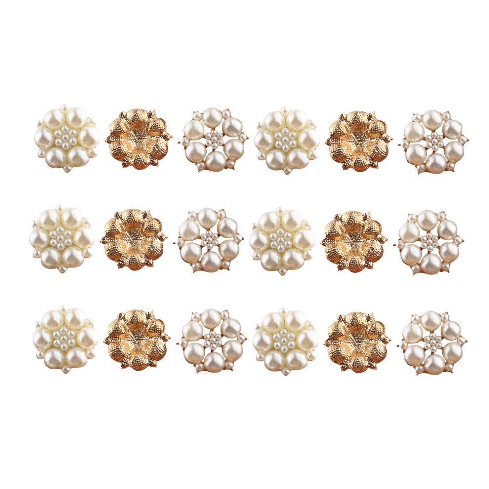 Pearl Flower Heart Hair Accessories Child Alloy Brooch Patch Jewelry