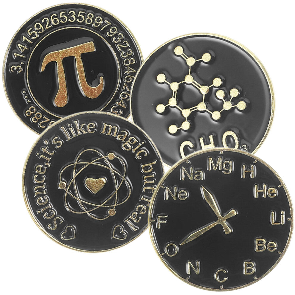 Brooch Lapel Backpack Pin Alloy 4pcs