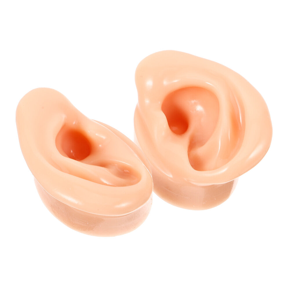 2pcs Ear Model Accessories Fake Ears For Piercing Silicone
