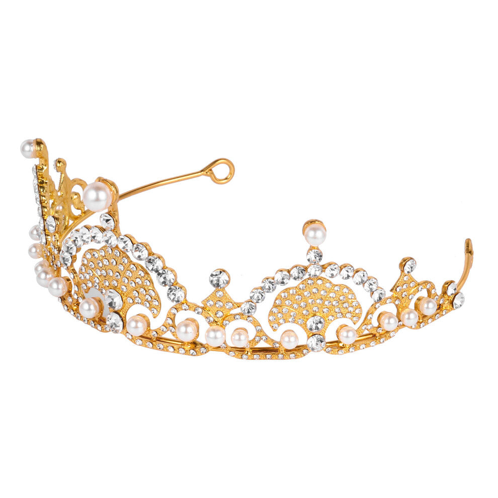 Shell Pearl Crown Accessories Wedding Alloy Bride