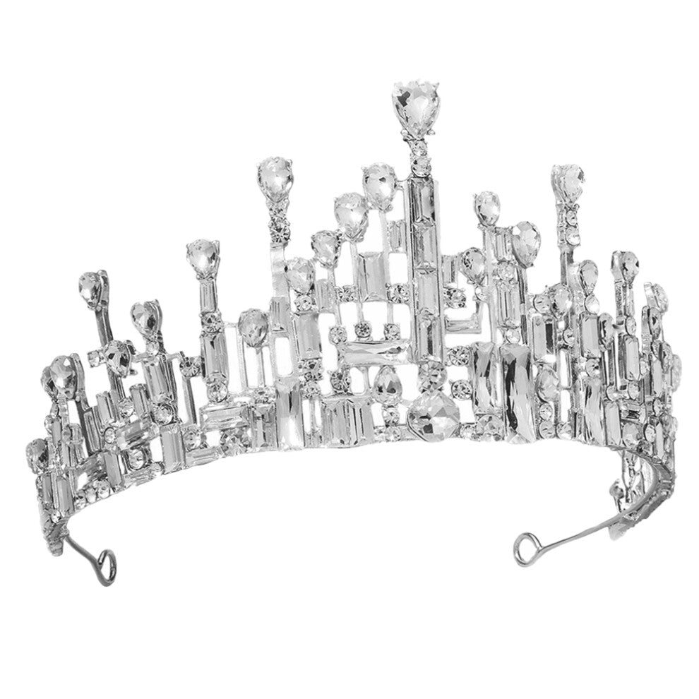 1pc Iceberg Shaped Crown Accessories Bride Rhinestone Z Hair