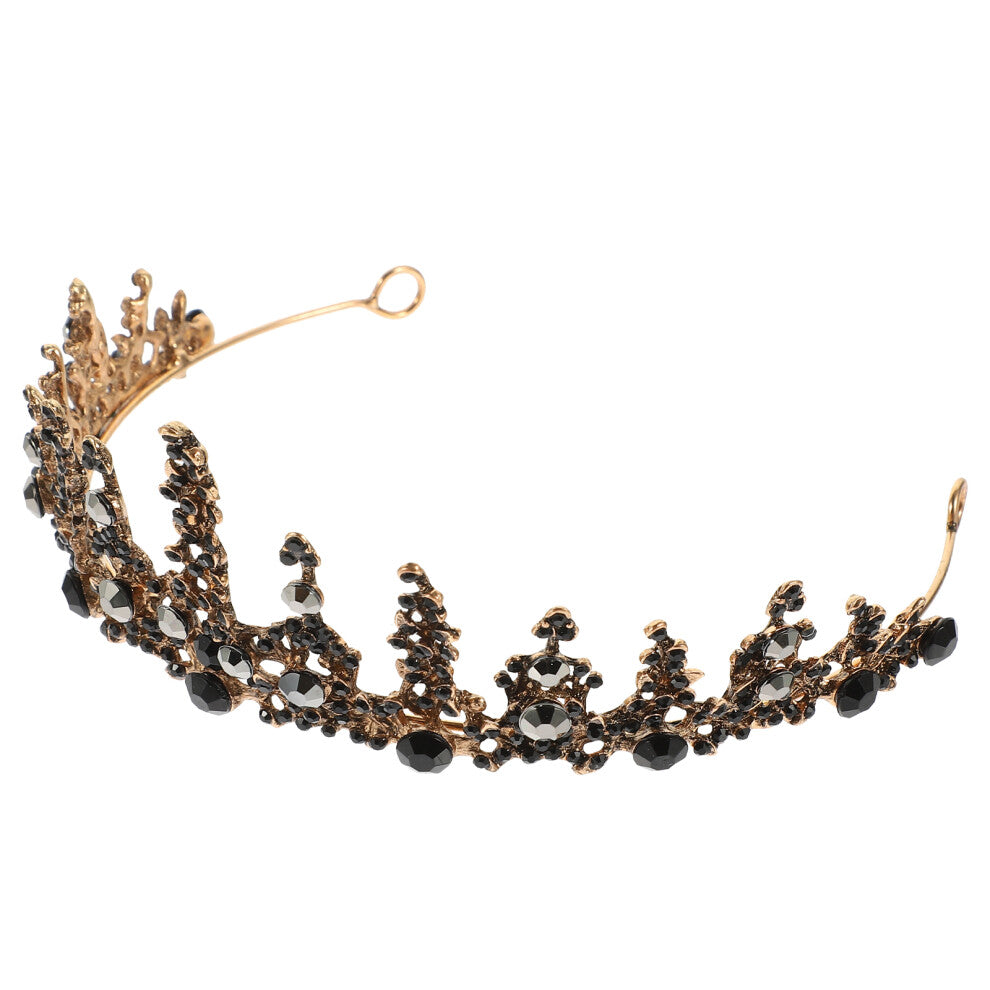 1pc Charming Style Headdress Crystal Hair Decoration (Black)