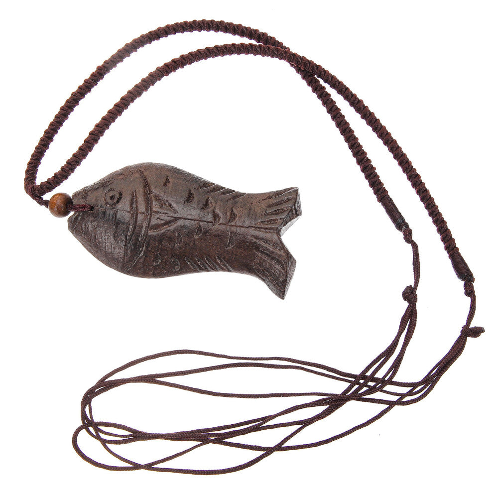 2pcs Fish Necklace Man Sweater Accessories Wood