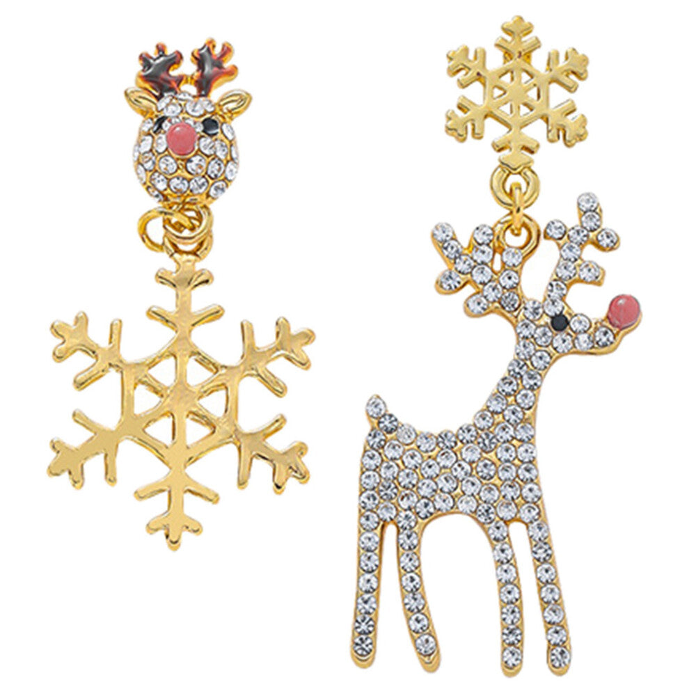 Festive Earrings For Women Snowflake Jewellery Delicate Jewelry Decor