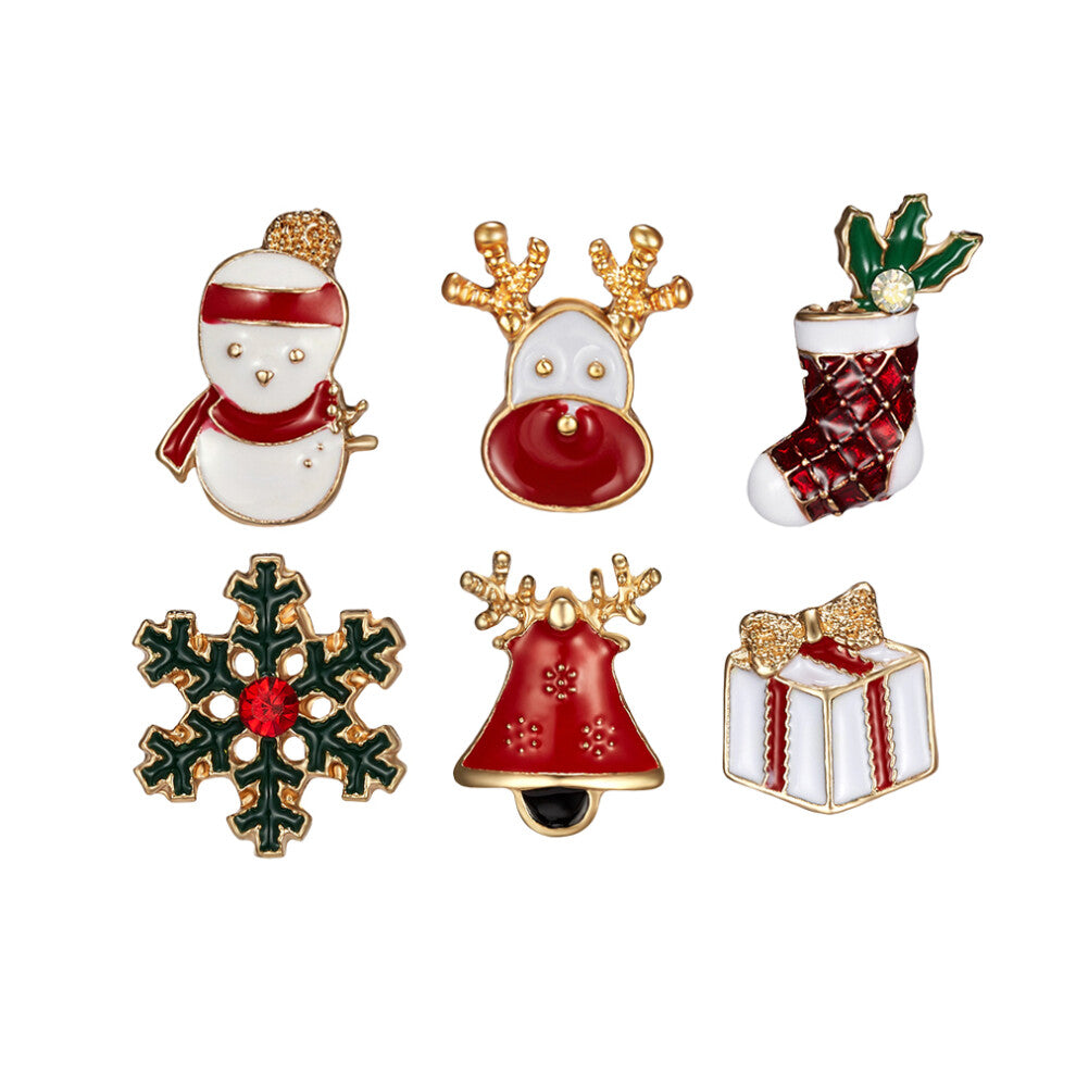 6 Pcs Brooch Set Clothes Corsage Christmas Costume Accessories