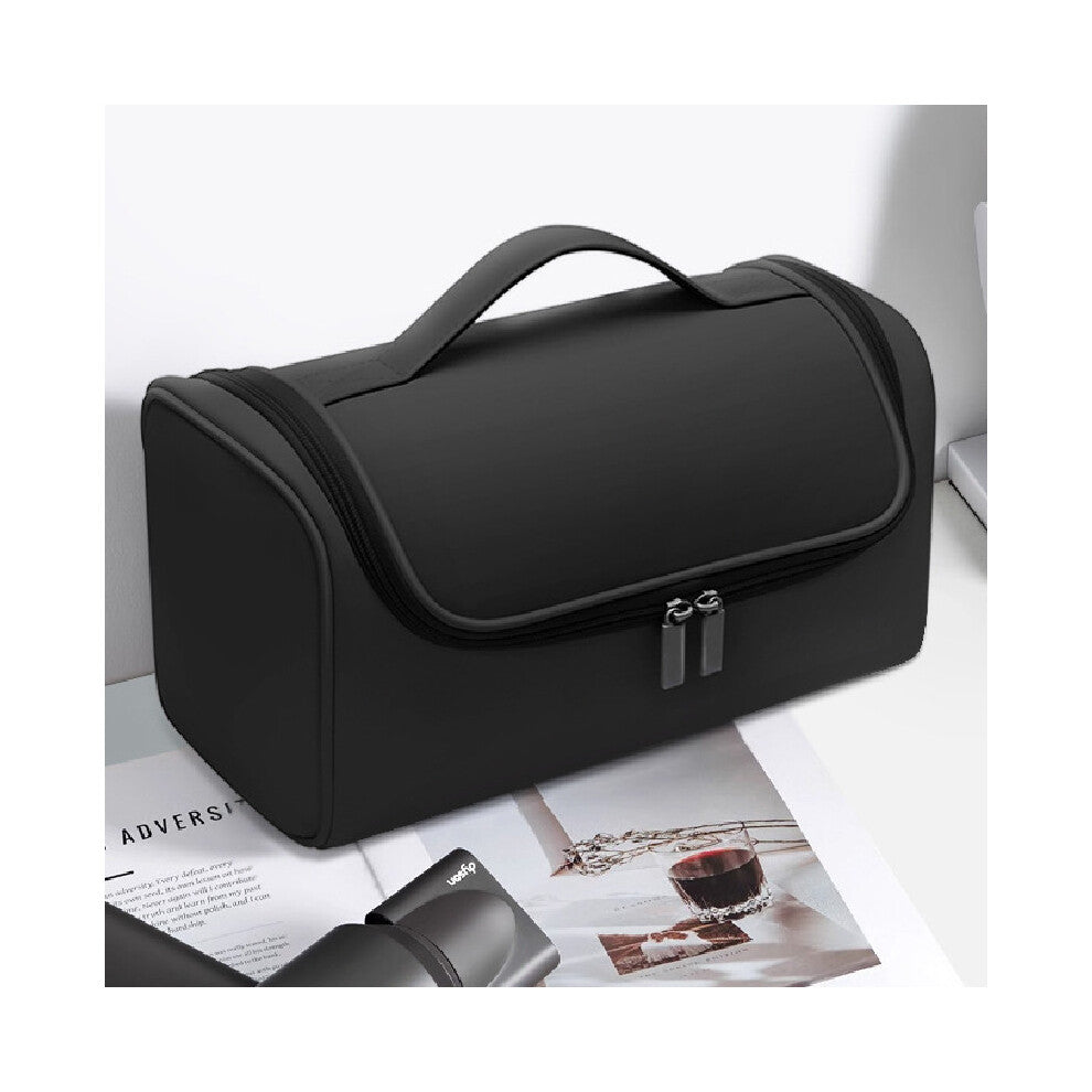(Black) Hook Portable Hidden Hair Dryer Box Anti Slip Hairdressing Waterproof Bag Tool