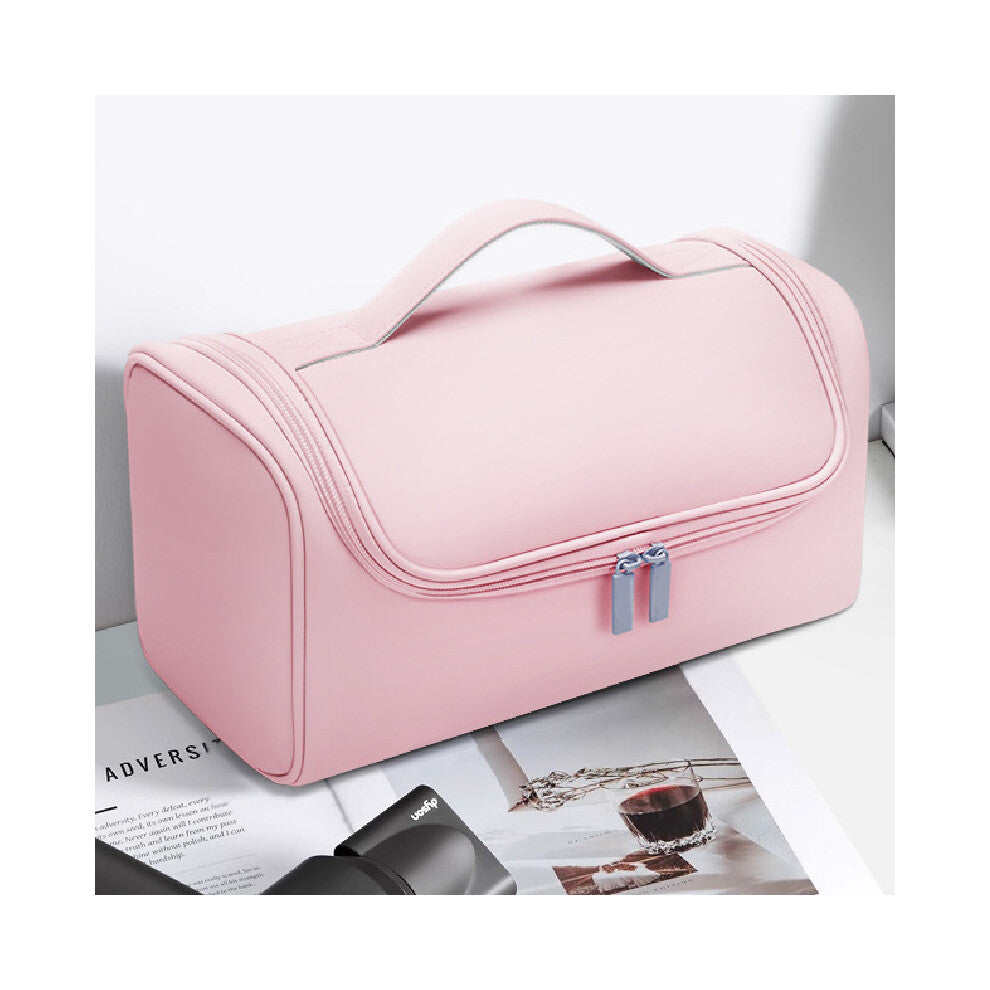 (Pink) Hook Portable Hidden Hair Dryer Box Anti Slip Hairdressing Waterproof Bag Tool