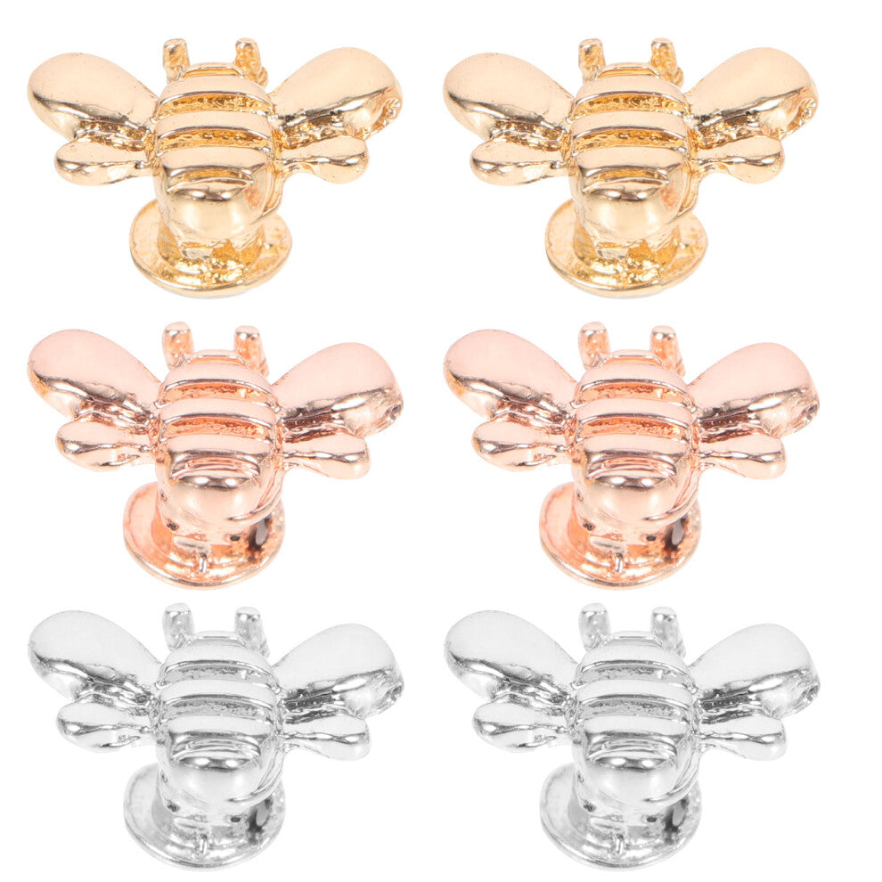 6pcs Watchband Bee Charms In Luxurious Finish For Daily Wear