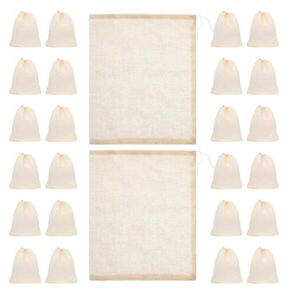 25pcs Reusable Drawstring Fillable Tea Bags for Loose Tea