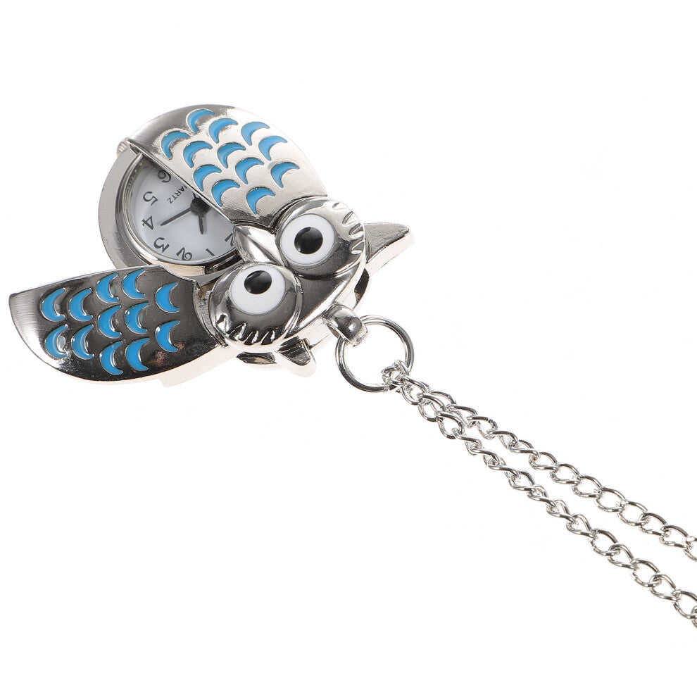 Owl Necklace Pendant Watches For Women Lovers Miss Animal Pocket