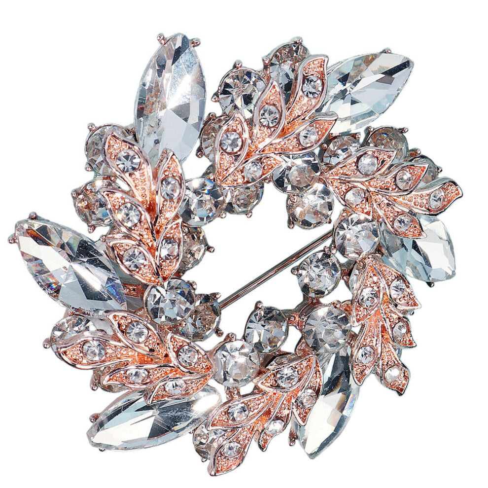 Women Brooches Wedding Accessories Rhinestone Rose 1 Pcs