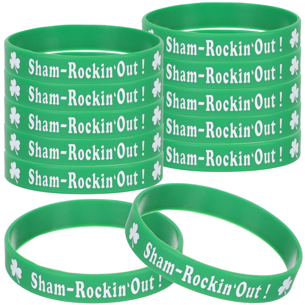 12 Pcs Clover Bracelet Miss St Patricks Day Bracelets Accessories