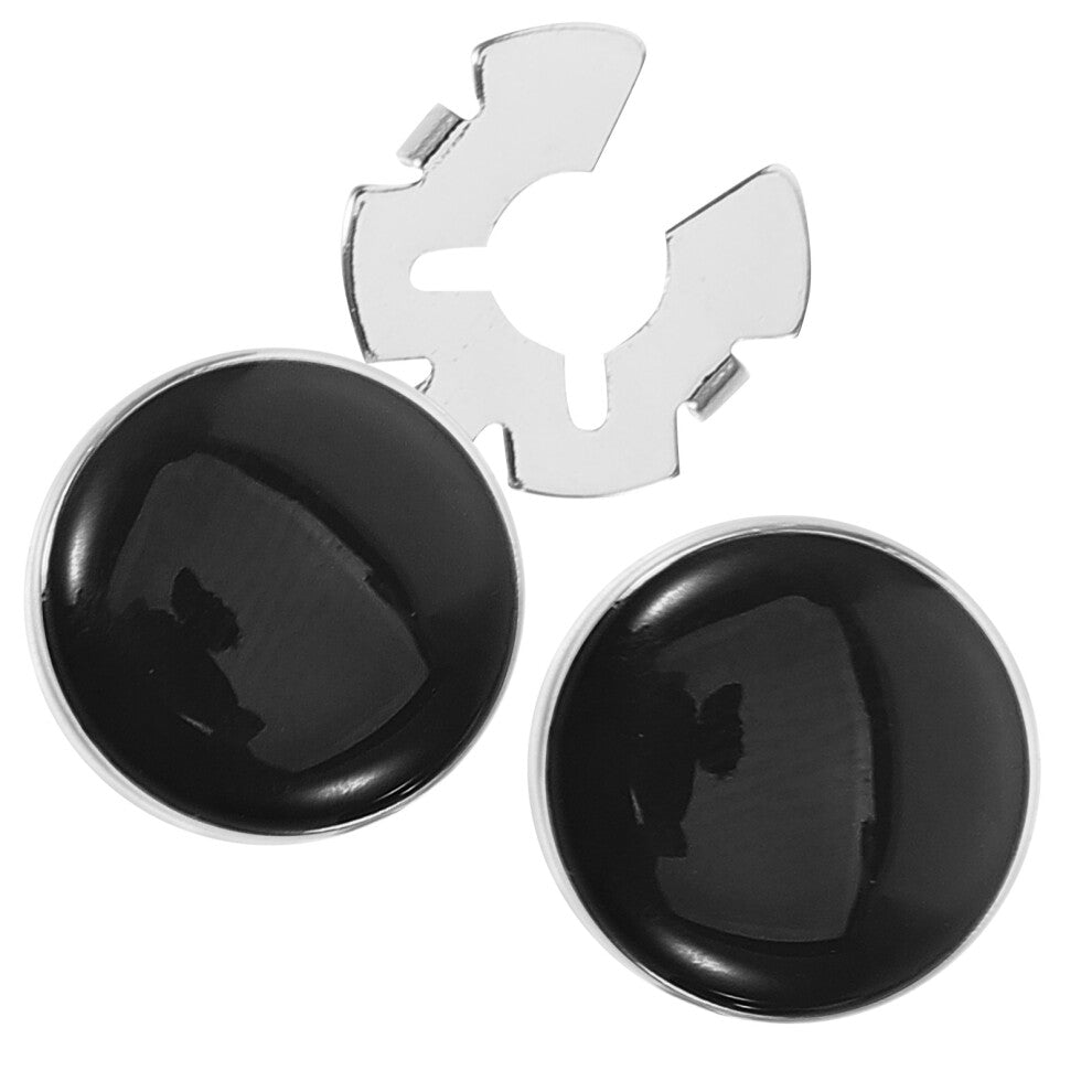 2 Pcs Suit Cuff Pins Man Accessories For Men Black Button Covers