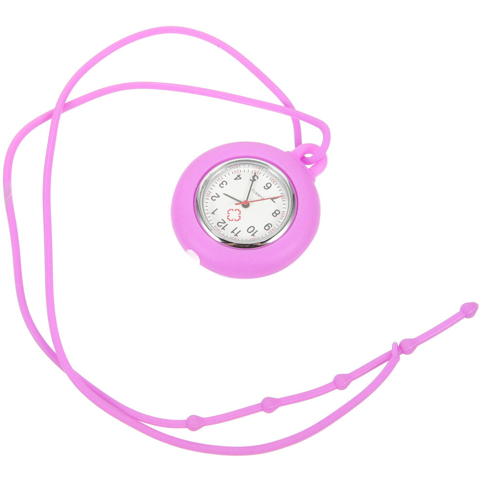 Women Watch Simple Design Nurse Hanging Watches Violet 1pc