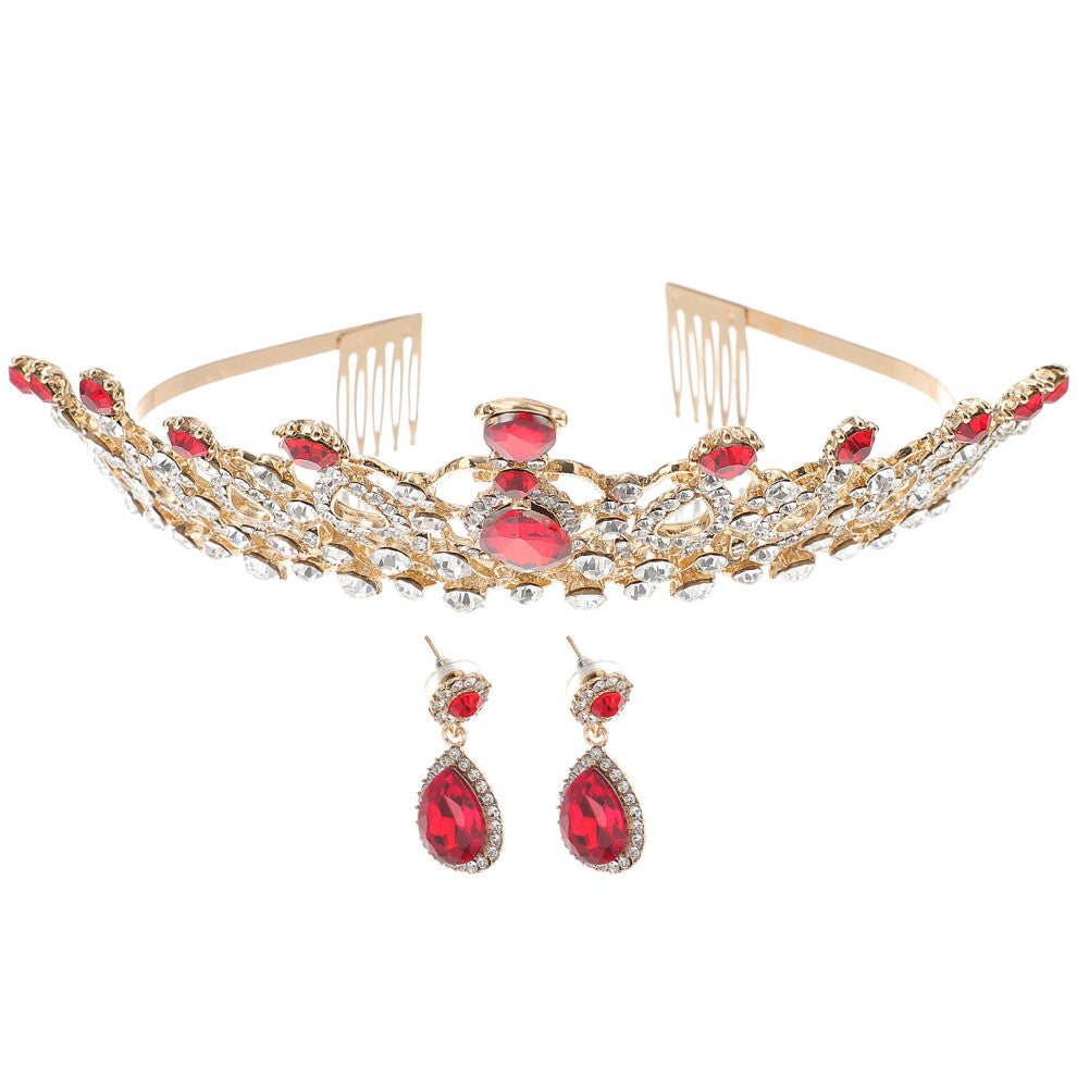 Bridal Jewellery Set Wedding Party Headpiece Earrings Hair Crown
