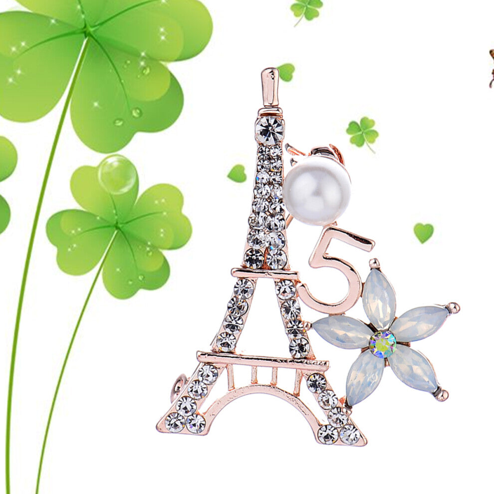 Eiffel Tower Brooches Rhinestones Brooch Pin Jewelry Accessories