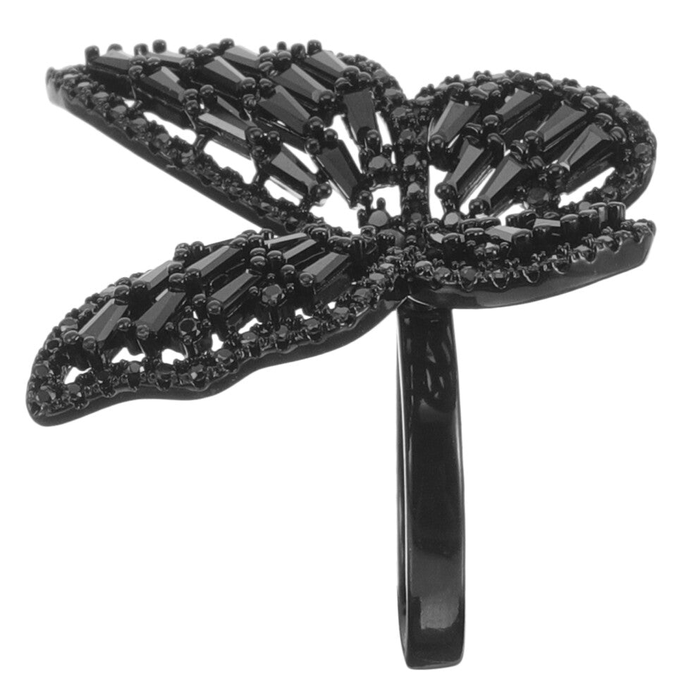 Mlins Spinner Engagement Rings Zircon Butterfly Open Miss