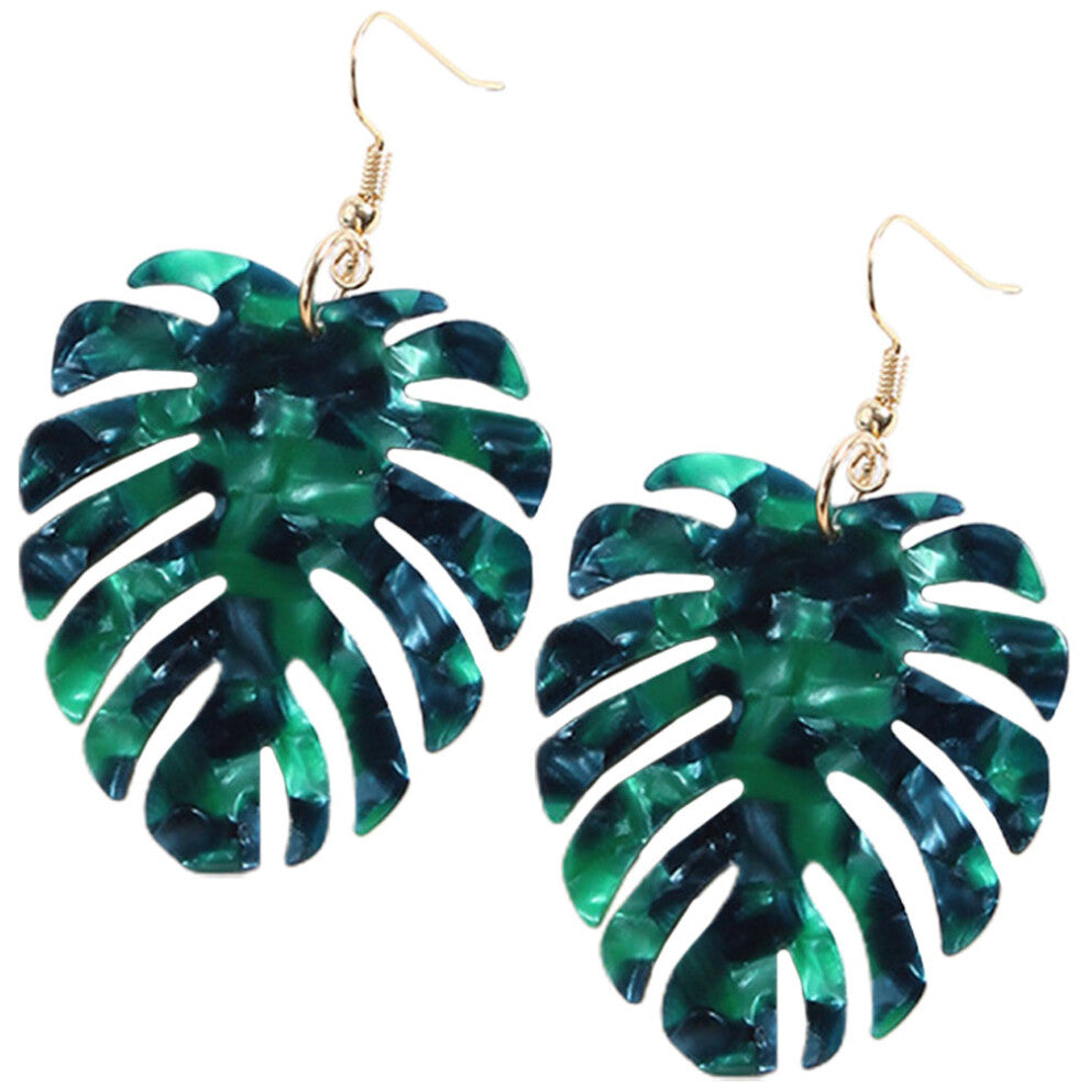 1 Pair Monstera Earrings Summer Ear Accessories for Decoration