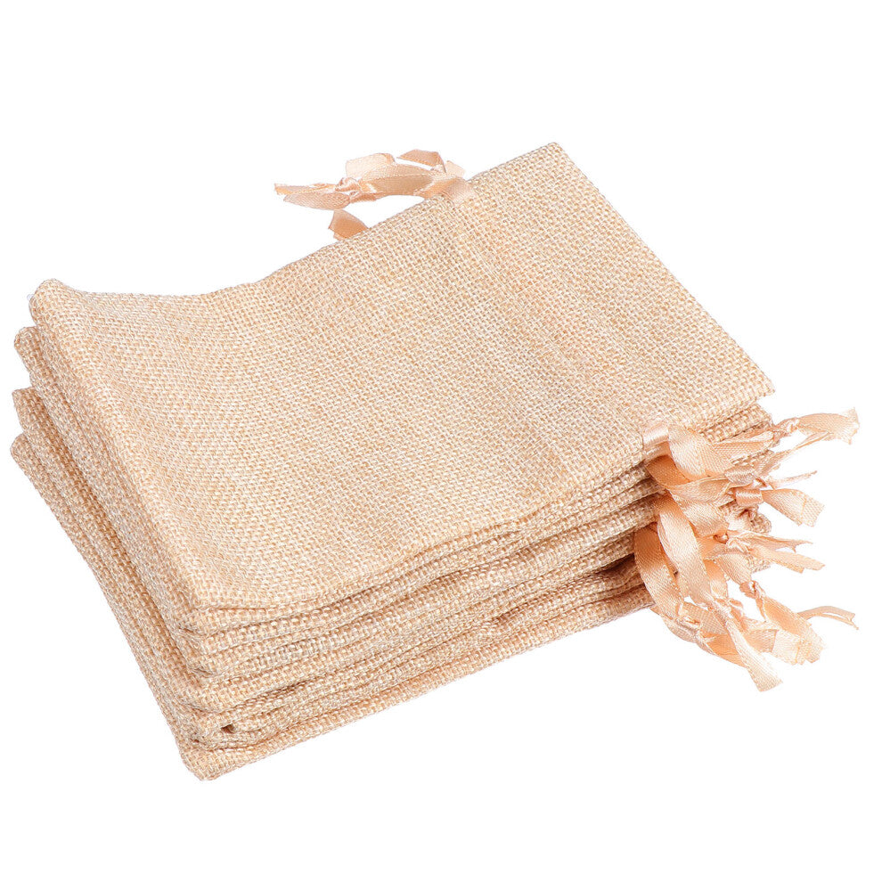 Jewelry Storage Bag Gift Wrap Bags Treat Drawstring Packaging Linen