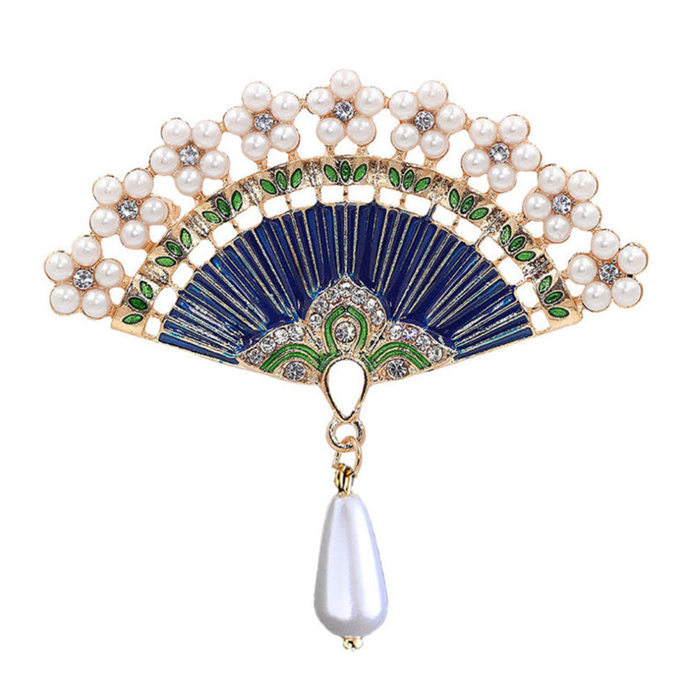 Brooch Pin Vintage Accessories Retro Fan Miss Woman Clothes Accessory
