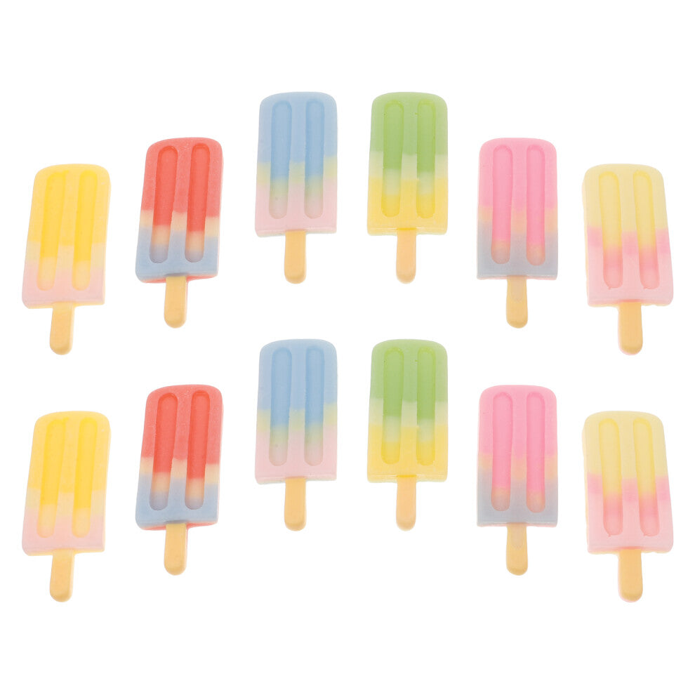 12 Pcs Pretend Ice Cream Artificial Fake For Decoration Simulation