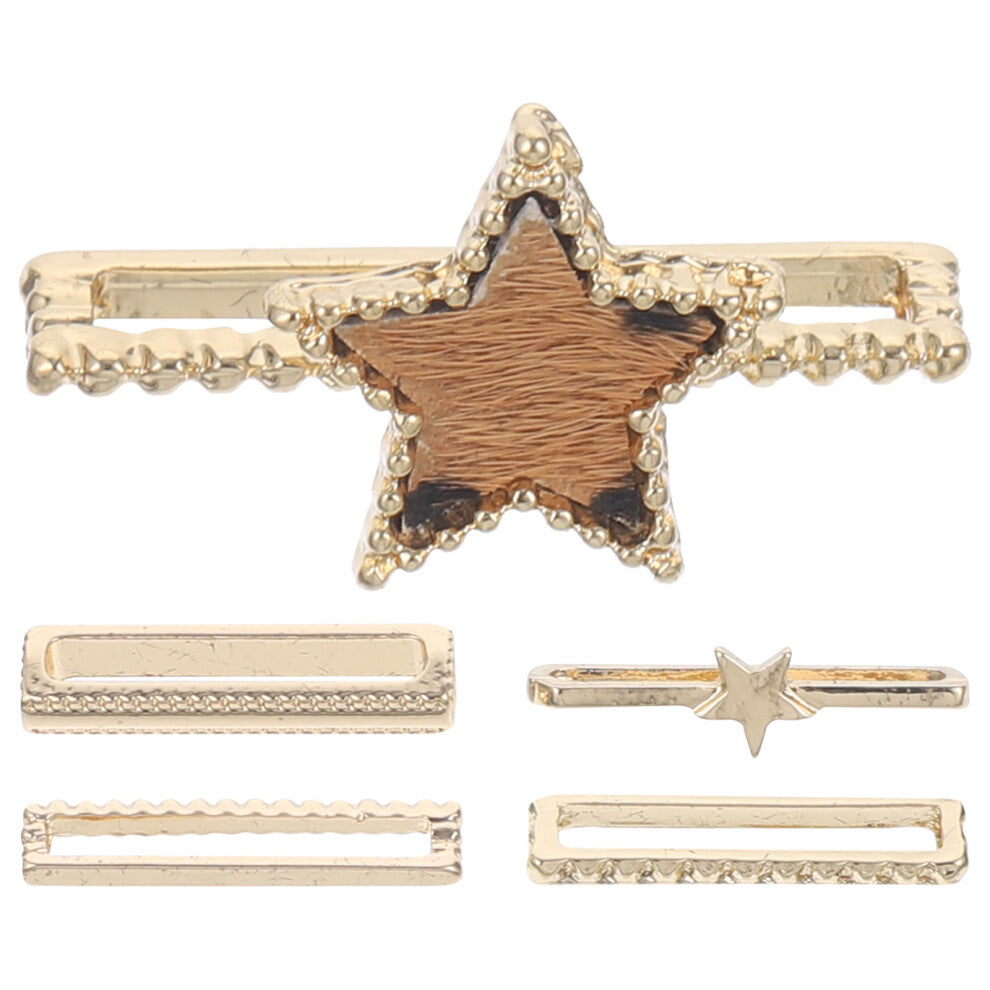 Watchband Charms Star Theme Leopard Ring Decor Ornament Set