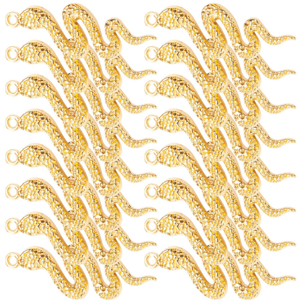 32 Pcs Snake Charms Alloy Pendant for Jewelry Making Animal