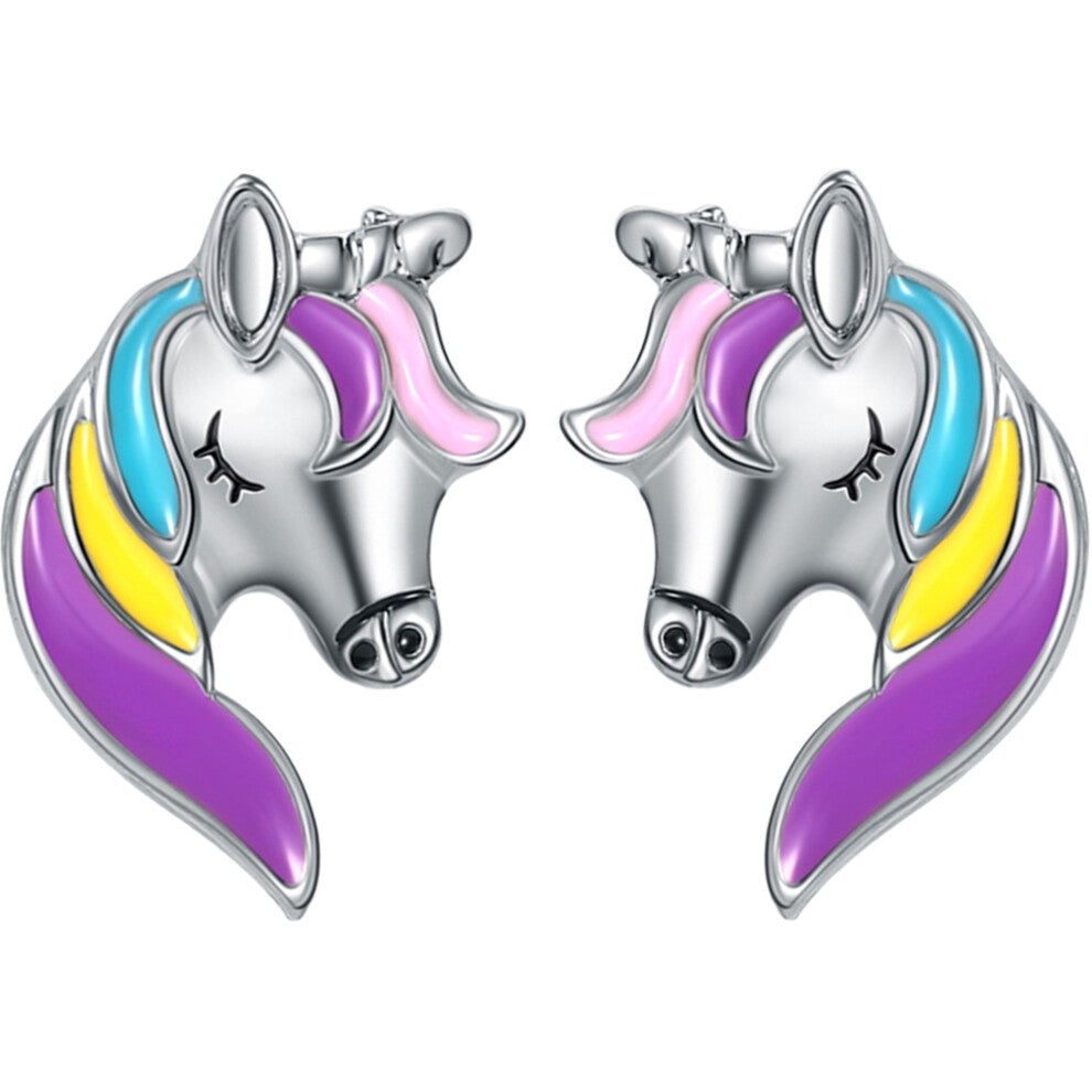 3 Pairs Childrens Jewellery Unicorn Earrings Cute Jewelry Children'S