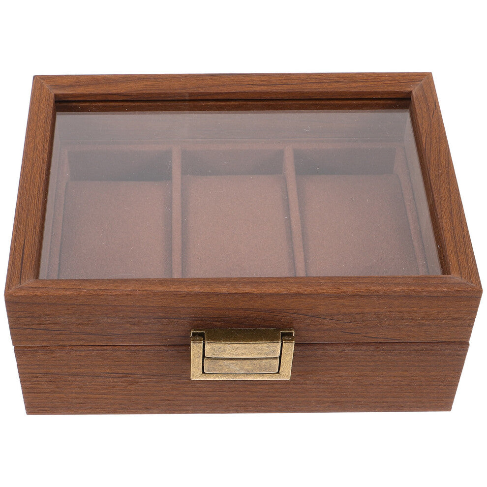 Watch Storage Box Jewellery Display Wood Tray with Lid for Men