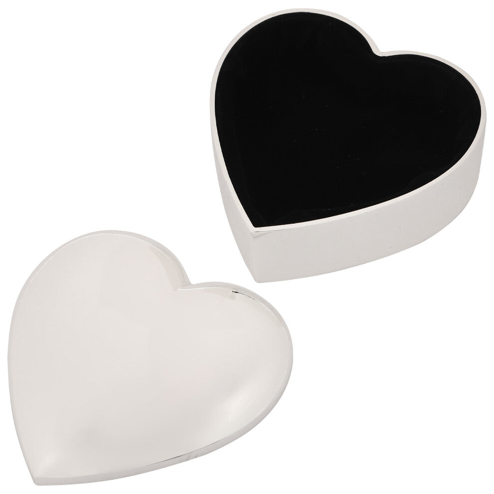 Heart-Shaped Ring Display Box Velvet Interior For Engagement