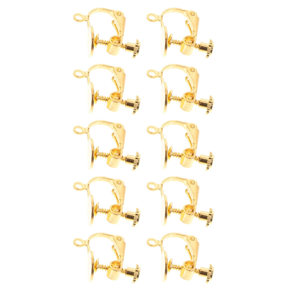 10 Pcs Silver Clip On Earrings Accessories Clip-On Converters