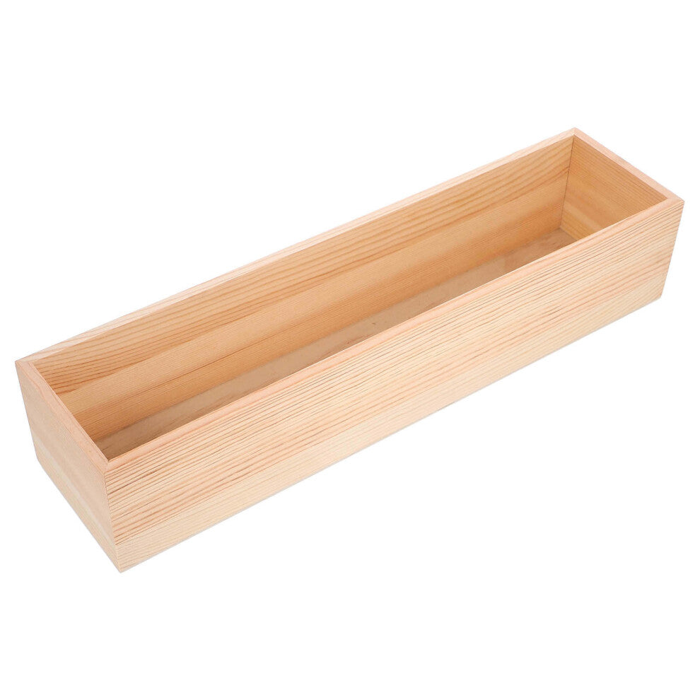 Desktop Storage Box Boxes Small Containers Rectangle Unfinished Wood