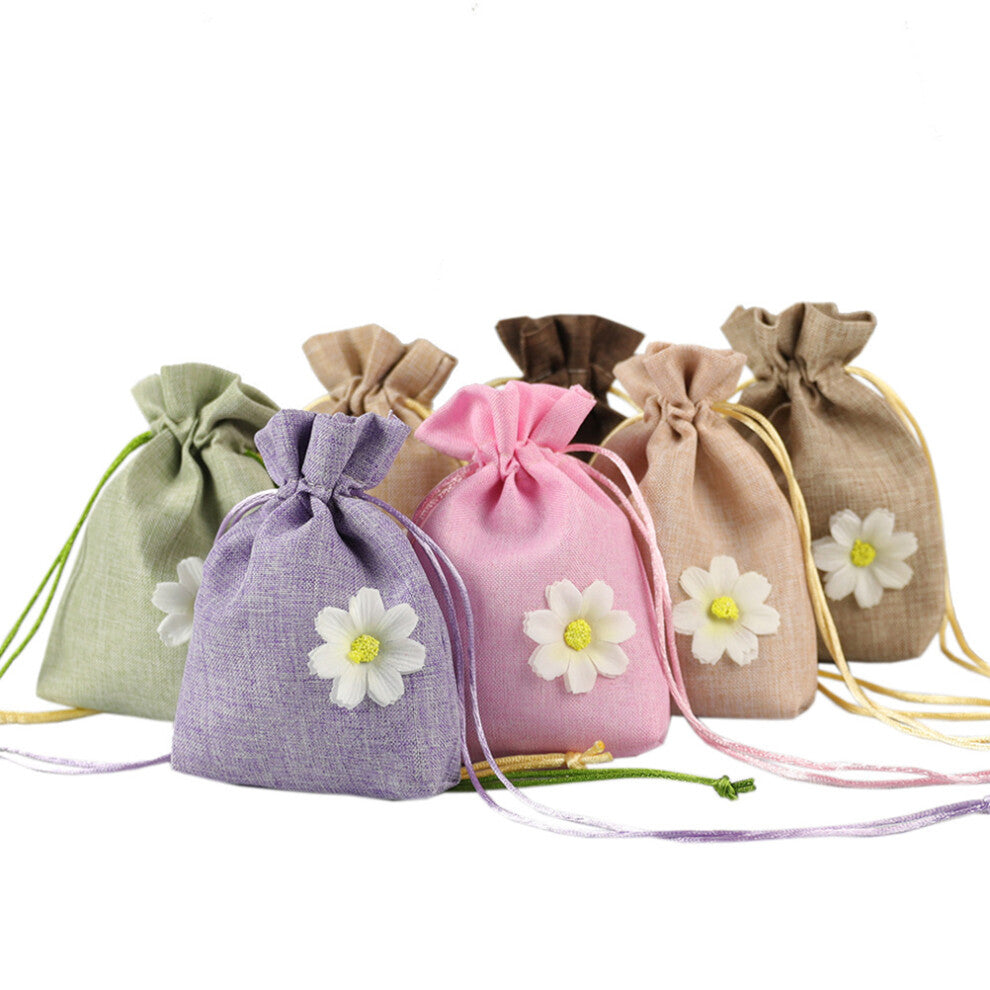 12 Pcs Lavender Bags Small Jewellery Linen Drawstring Sachet Empty