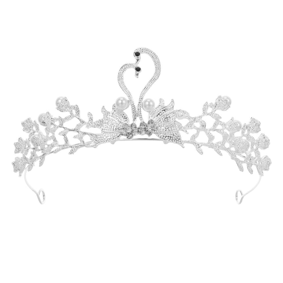 Tiara Women'S Bride Pearl Wedding Hair Accessories Rhinestone Crown