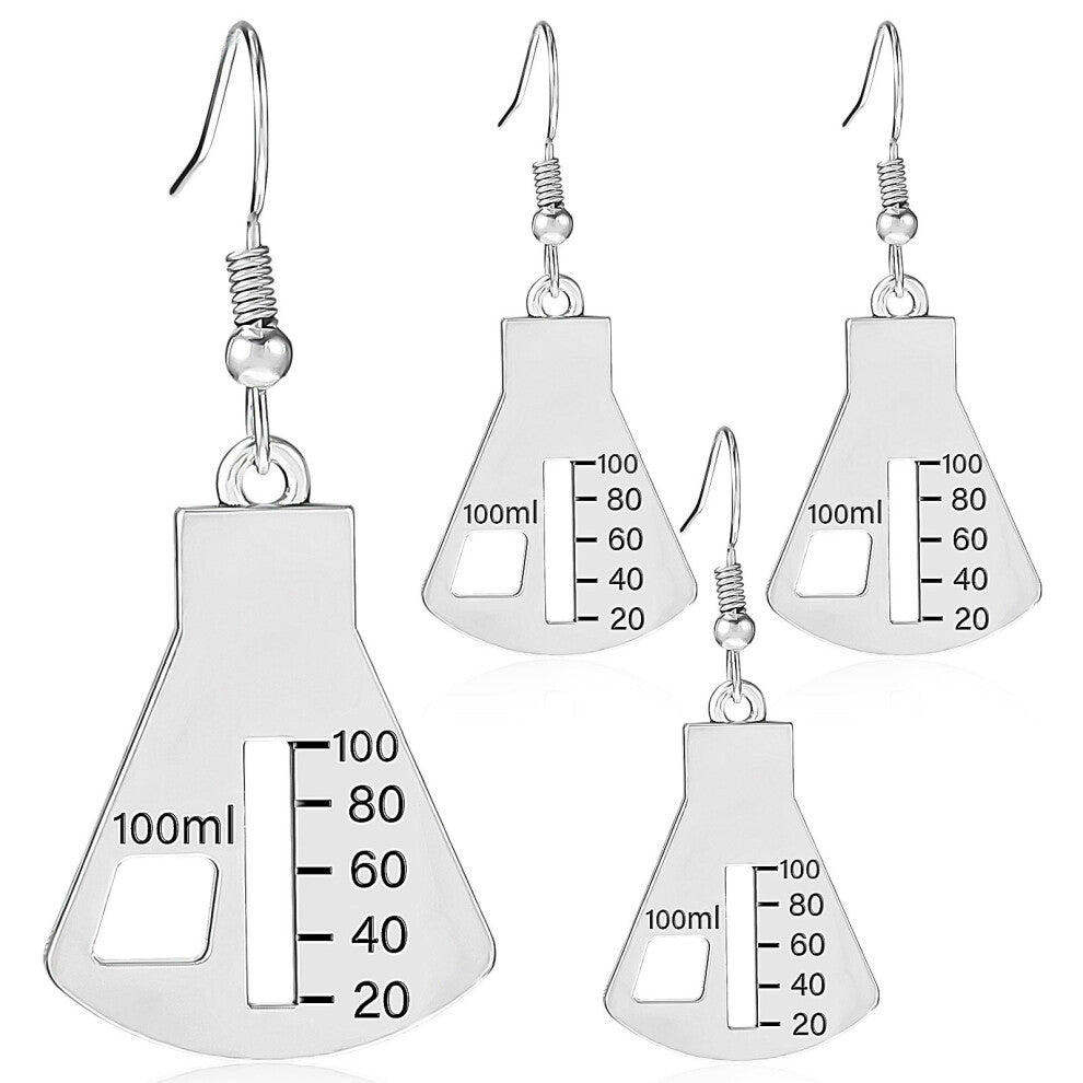 2 Pairs Earrings Chemistry Ear Accessories Alloy