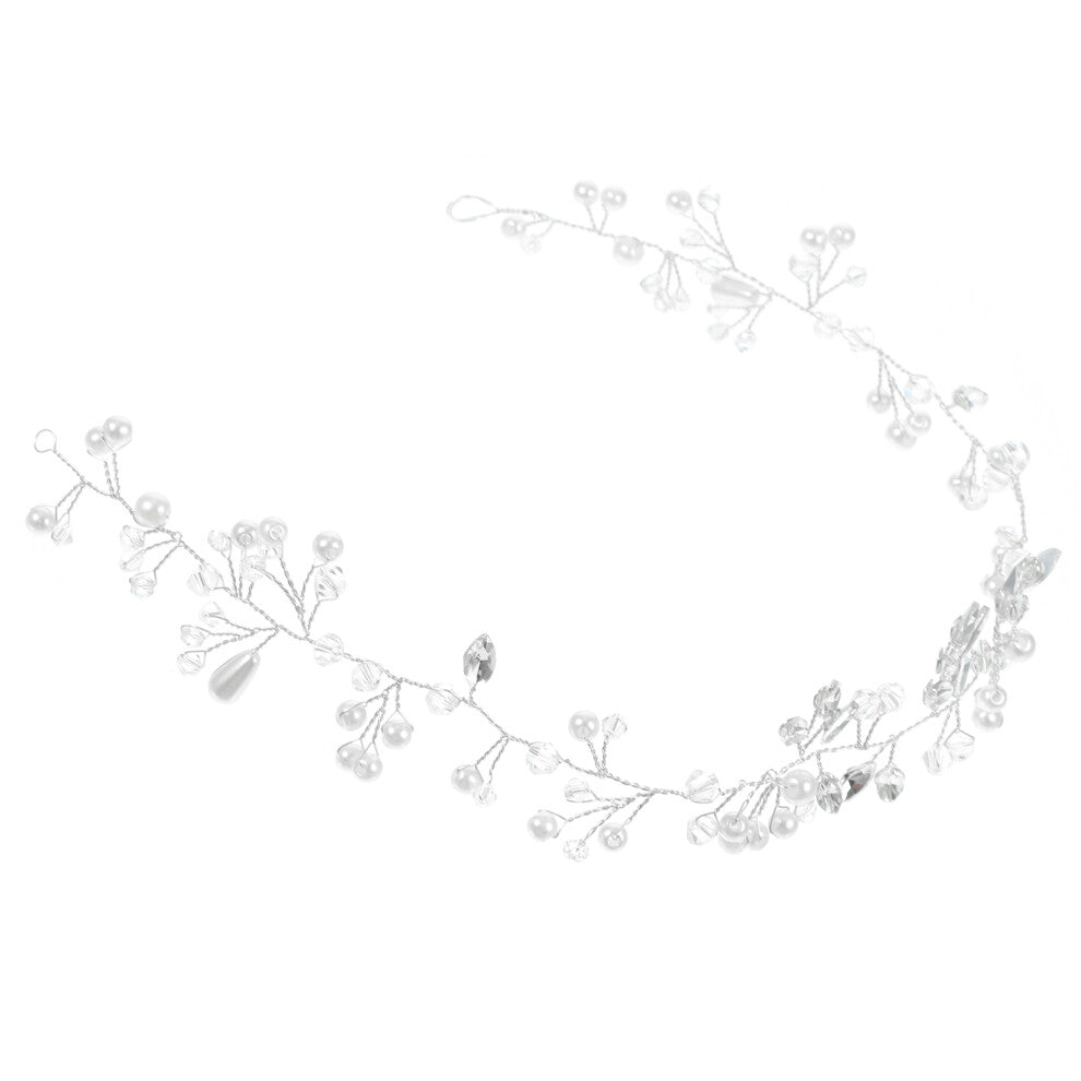 Unbranded  Charms Bridal Wedding Hair Chain Pearl Tiara Hairband Bride