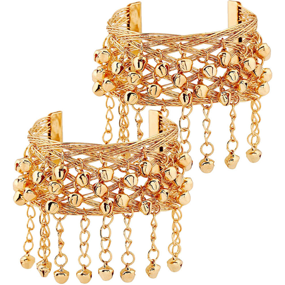 2 Pcs Bell Arm Chain Miss Belly Dancing Accessories Waist Chains