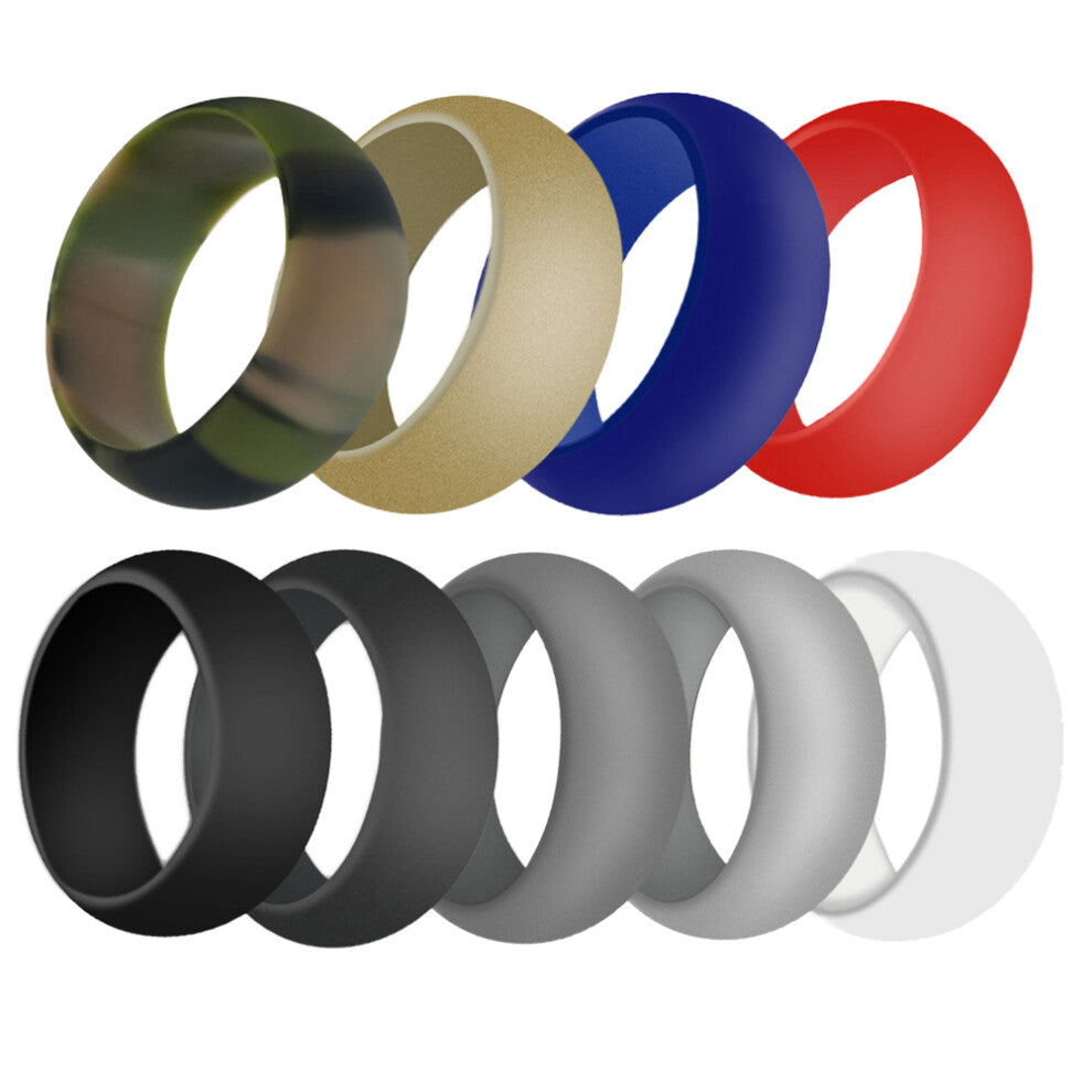 Stackable Silicone Rings Flexible Wedding Bands Rubber Engagement
