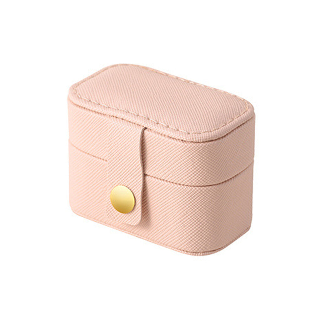 (Pink) Ring Box Small Plain Nordic Boxes Exquisite Accessories Case Women