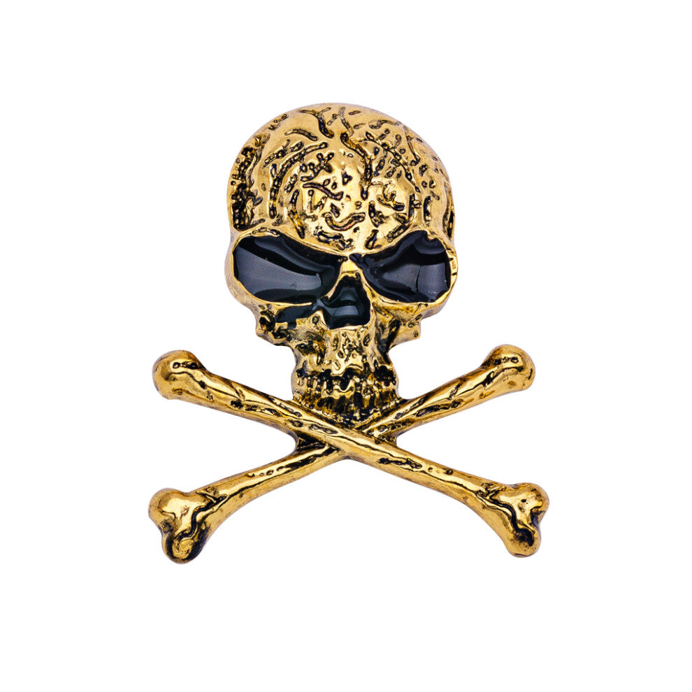 (Gold) Skull Brooch Crossbones Designer Charming Brooches for Women